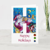 CHRISTMAS H LETTER/INSPIRED SANTA MONOGRAM FEESTDAGEN KAART (Voorkant)