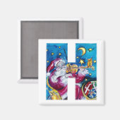 CHRISTMAS H LETTER/INSPIRED SANTA MONOGRAM MAGNEET (Voorkant / Achterkant)