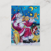 CHRISTMAS H LETTER/INSPIRED SANTA MONOGRAM VISITEKAARTJE (Achterkant)