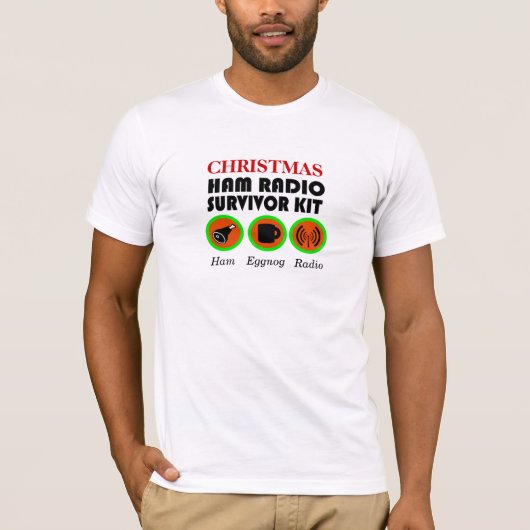 Christmas Ham Radio Survivor Kit T-shirt (Voorkant)