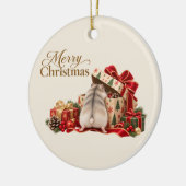 Christmas Hamster Exploring Gifts Ornament (Links)