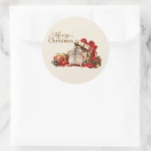 Christmas Hamster Exploring Gifts Sticker (Tas)