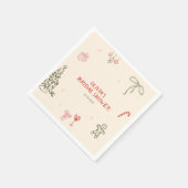 Christmas Hand Drawn Bridal Shower  Servet (Hoek)
