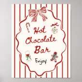 Christmas Hand Drawn Hot Chocolate Bar Poster (Voorkant)