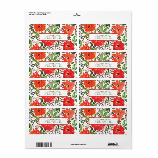 Christmas & Hand Painted label (Full Sheet)