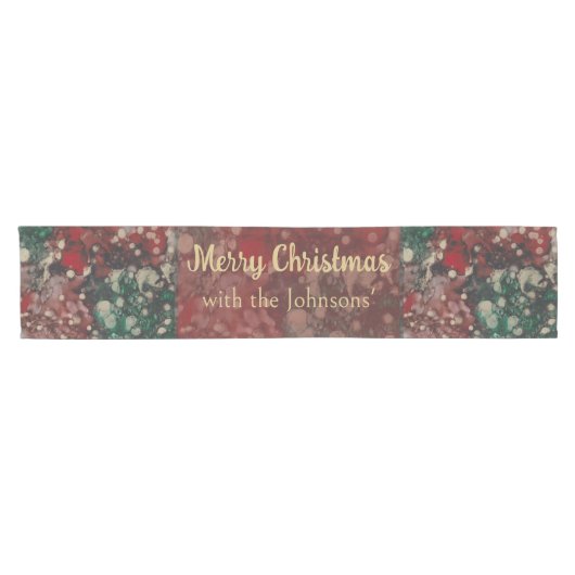 Christmas Happy Celebration Personalize 14 x 72 Korte Tafelloper (Horizontaal)