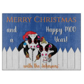 Christmas Happy MOO Year Snijplank (Voorkant)