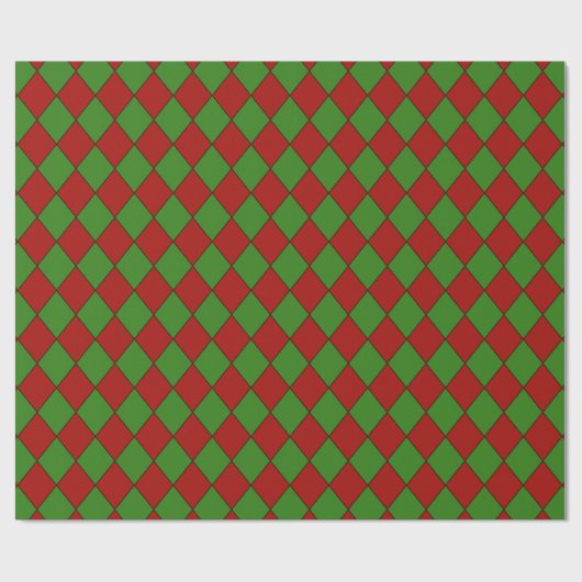 Christmas Harlequin Pattern Cadeaupapier (Vlak)
