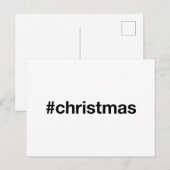 CHRISTMAS Hashtag Briefkaart (Voorkant / Achterkant)