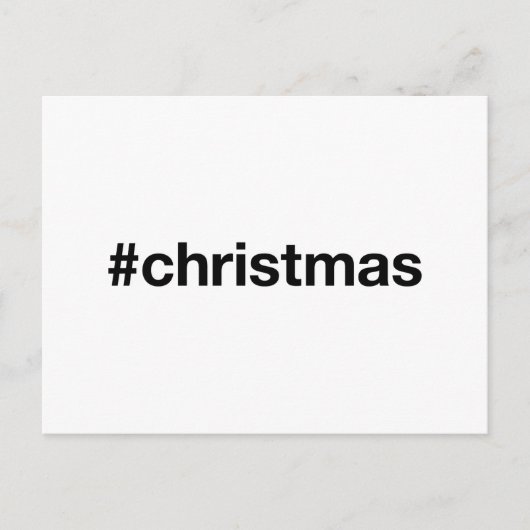 CHRISTMAS Hashtag Briefkaart (Voorkant)