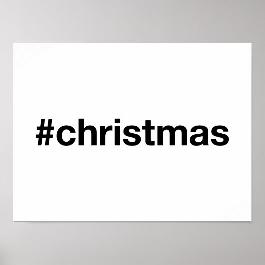 CHRISTMAS Hashtag Poster (Voorkant)