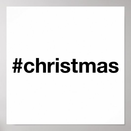 CHRISTMAS Hashtag Poster (Voorkant)