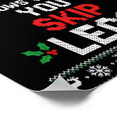 Christmas He Sees You When You're Lifting He Knows Poster (Hoek)