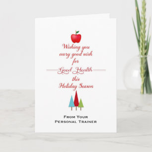 Christmas Health & Fitness Wenskaart-Apple Feestdagen Kaart