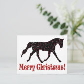 Christmas Heart Horse Briefkaart (Staand voorkant)