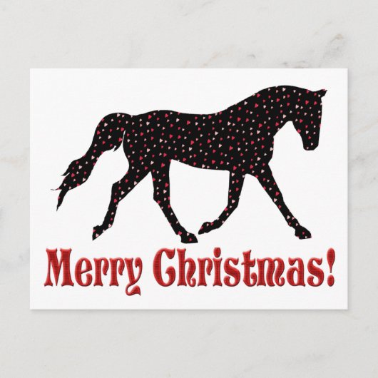 Christmas Heart Horse Briefkaart (Voorkant)