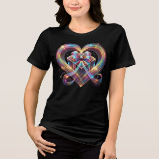 Christmas Heart shirt, Gift, Vrolijk, Kleurrijk, S Tri-Blend Shirt