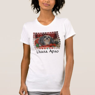 Christmas Hearts Lhasa Apso T-shirt