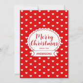 Christmas Hearts Sweet Photo Template Kaart (Achterkant)