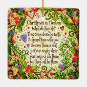 Christmas Heaven Save them a Chair Quote Keramisch Ornament (Achterkant)