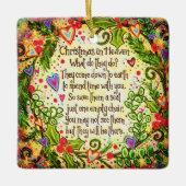 Christmas Heaven Save them a Chair Quote Keramisch Ornament (Voorkant)
