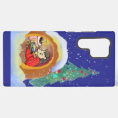 Christmas hedgehog and Christmas tree Samsung Galaxy Hoesje (Achterkant horizontaal)