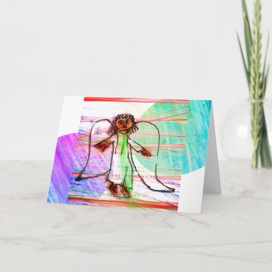 Christmas Herald Angel blij Kaart (Voorkant)