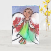 Christmas Herald Angel Peace Kaart (Gele Bloem)