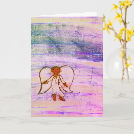 Christmas Herald Angel Zingt Kaart (Gele Bloem)