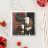 Christmas Hereford Cow and Calf Servet (Insitu)