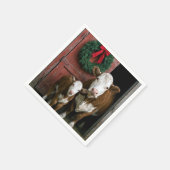 Christmas Hereford Cow and Calf Servet (Hoek)