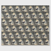 Christmas Hereford Cow In Barn Doorway Cadeaupapier (Vlak)