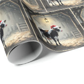 Christmas Hereford Cow In Barn Doorway Cadeaupapier (Rol Hoek)