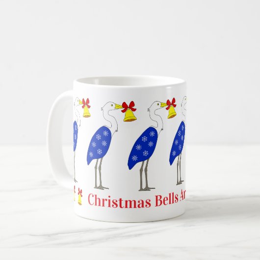 Christmas Herons Mug Koffiemok (Voorkant links)