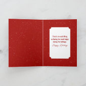 Christmas Highland Cow Catching Snowflakes Kaart (Binnen)