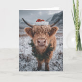 Christmas Highland Cow  Kaart (Voorkant)