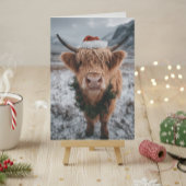 Christmas Highland Cow  Kaart
