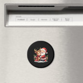 Christmas Highland Cow With Santa Scottish Vintage Magneet (Insitu (Vaatwasser))