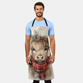 Christmas Highland Koe- All Over Print Schort (Gedragen)