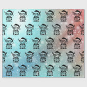 Christmas Highland Koe Cadeaupapier (Vlak)