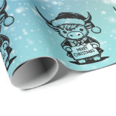 Christmas Highland Koe Cadeaupapier (Rol Hoek)