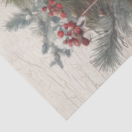 Christmas Highland Koe  krans ontkoppeling Tissuepapier (Detail)