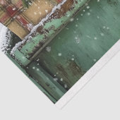 Christmas Highland Koe Rustic Truck Decoupage Tissuepapier (Detail)