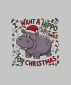 Christmas Hippo Wish (Hem)