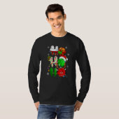 Christmas Ho Ho Ho Basketball  Santa Reindeer Elf  T-shirt (Voorkant volledig)