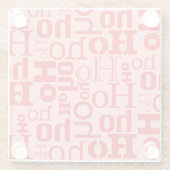 Christmas Ho ho ho ho Glazen Onderzetter (Achterkant)