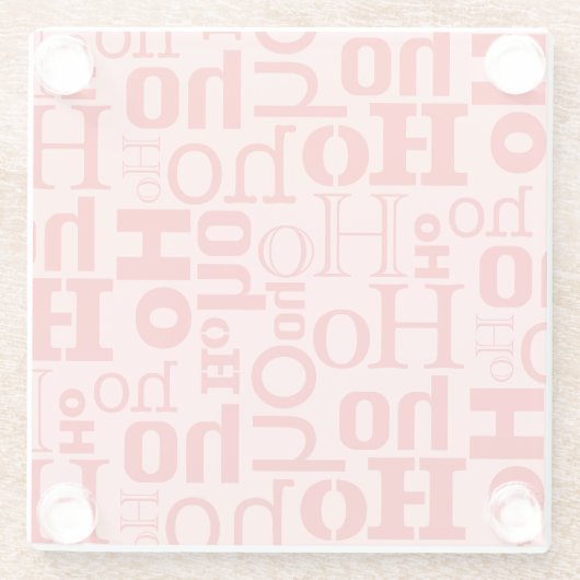 Christmas Ho ho ho ho Glazen Onderzetter (Achterkant)