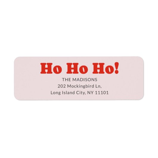 Christmas Ho Ho Ho Retro Etiket (Voorkant)