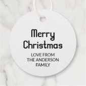 Christmas Ho Ho Ho Santa Winter Sneeuwvlokken Bedankjes Labels (Achterkant)