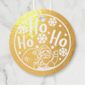 Christmas Ho Ho Ho Santa Winter Sneeuwvlokken Bedankjes Labels (Voorkant)